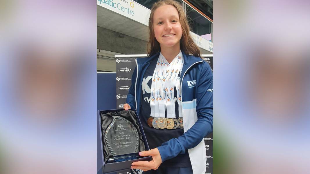 TOP JOB: Kinross student Bianca Fuller was recently named Female Swimmer of the Meet at the NSW Country Swimming Championships. Photo: SUPPLIED.