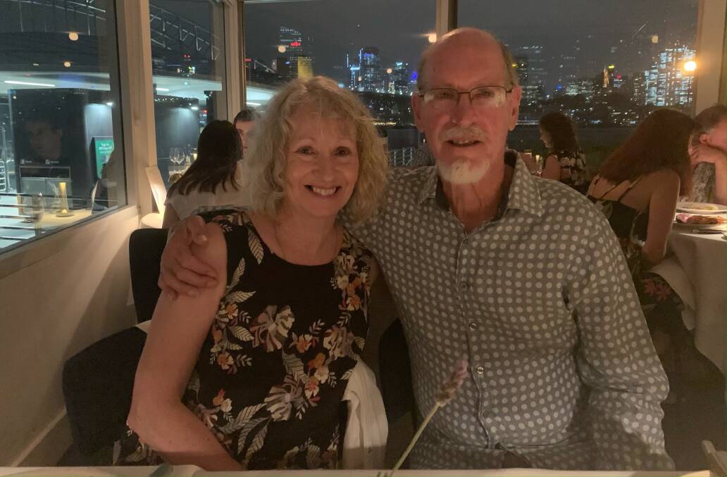 REST IN PEACE: Robyn Brice with husband Thomas Brice who died on June 21. Mr Brice was a much-loved teacher at James Sheahan Catholic High School. Photo: SUPPLIED.