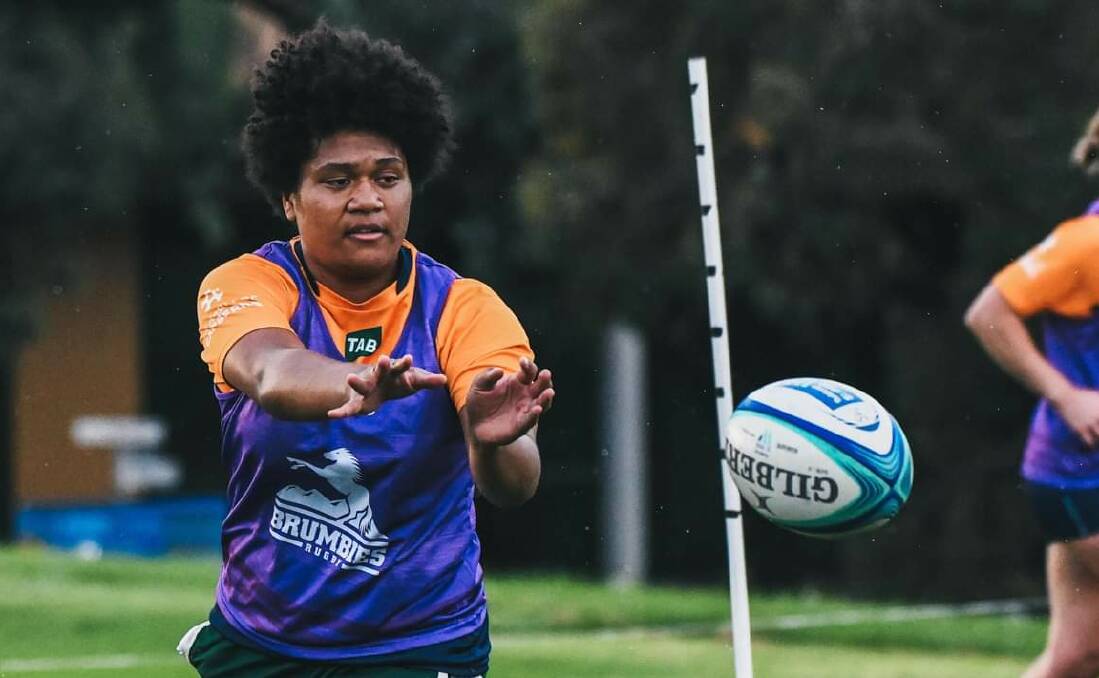 MAKING HER MARK: Tabua Tuinakauvadra will spend 2022 with the Brumbies after making the final 30-player squad for this Super W season. Photo: BRUMBIES RUGBY.