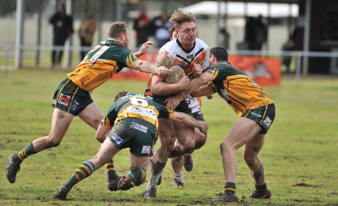 BANG: Canowindra's Lewis Dwyer played an important role for the Tigers last season. Photo: CARLA FREEDMAN.