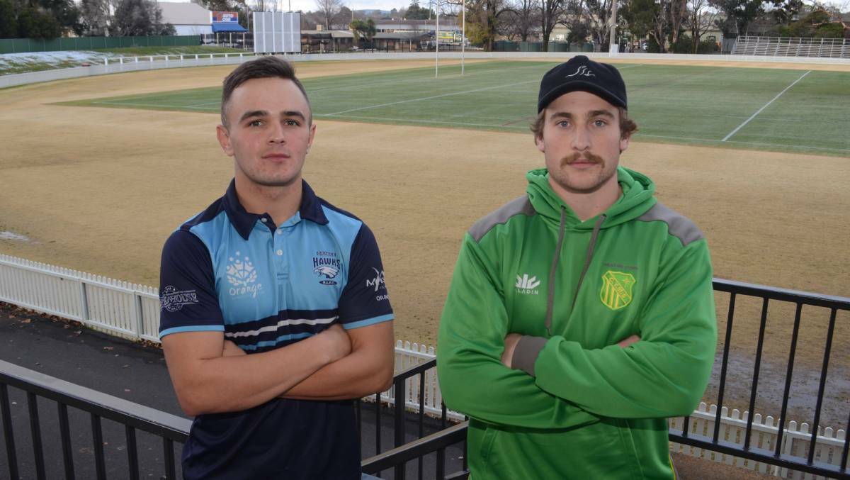 DERBY DELIGHT: Hawks' Ryan Manning and CYMS' Joe Duffy will have plenty of work cut out for them next season. Photo: JUDE KEOGH 