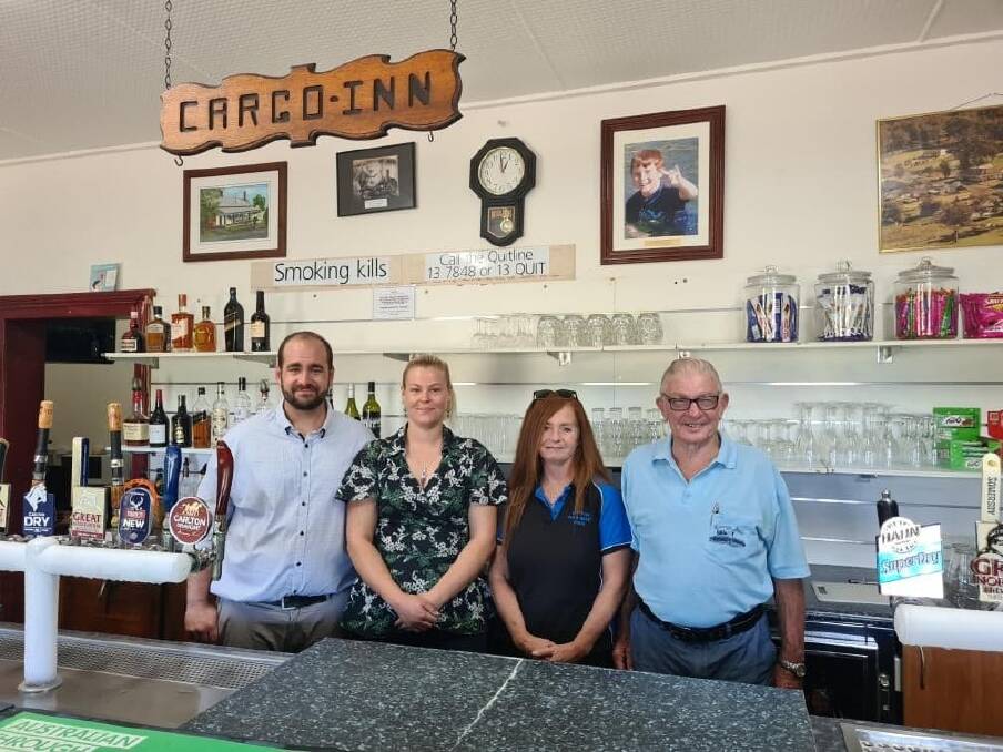 NEW ERA: Daniel Beach, Emily Beach, Donna Donelly and John Shean at the recently purchased Cargo Inn. Photo: SUPPLIED