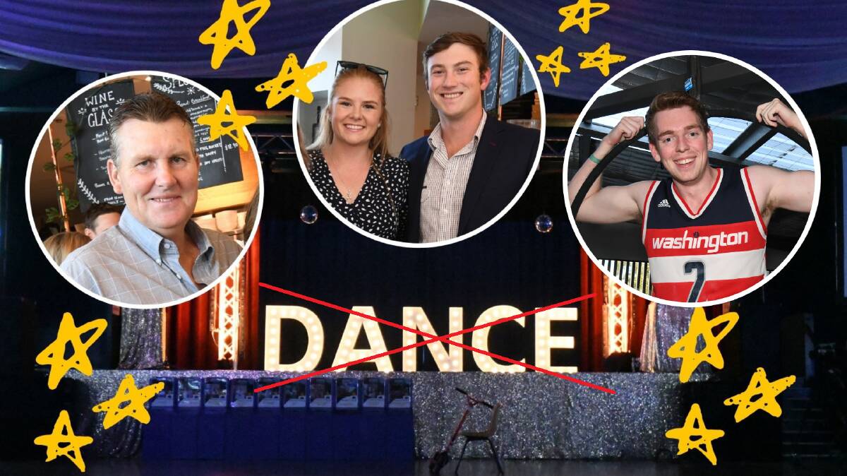 POSTPONED: Wayne McDonell, Kaitlyn Cowden, Jack Evans and Tom Corrigan were just some of those meant to be dancing Saturday night. Photo: JUDE KEOGH. 