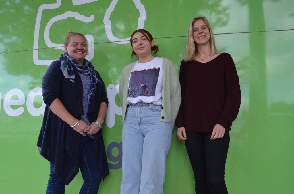 KNOWLEDGE: Sharna Lord, Kayla Stewart and Jessica Gostelow from Headspace Orange will be helping to provide information on vaping next month. Photo: RILEY KRAUSE.
