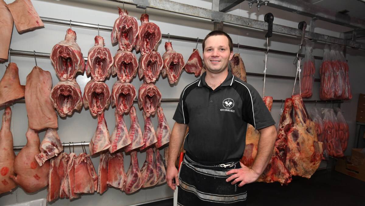 NOT RIGHT: Kenny Parker is one of the staff members from North Orange Meats. Photo: JUDE KEOGH.