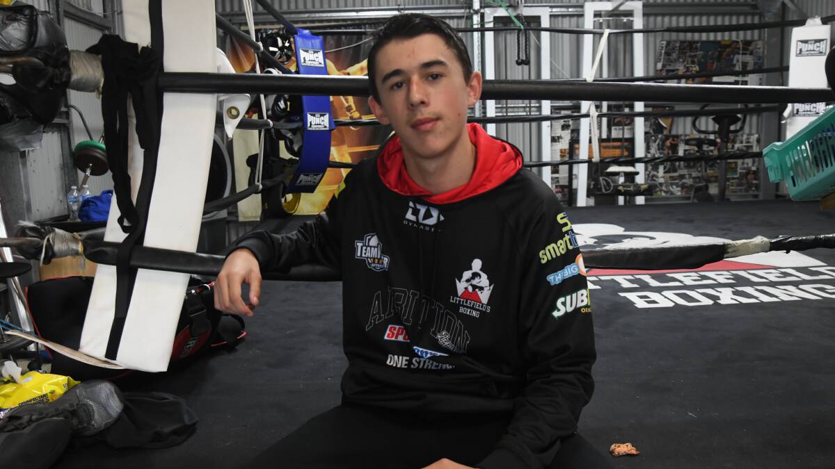 Teenage boxer Hunter Paunovic will be fighting in front of a home crowd on December 9. Picture by Carla Freedman
