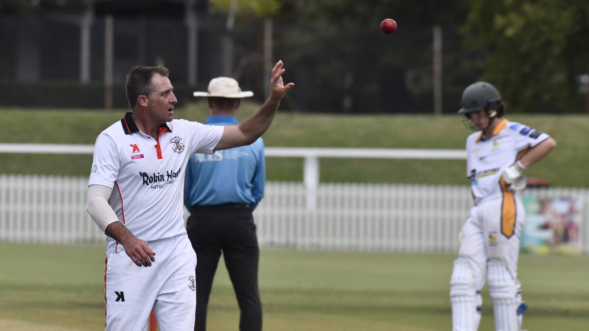 Daryl Kennewell - pictured here in his final first grade game for Centrals - took three wickets against Rugby Union. Picture by Jude Keogh.