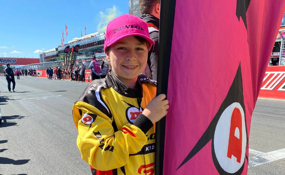 Charlie Curran at the Bathurst 1000 as a 'grid kid'. Picture supplied