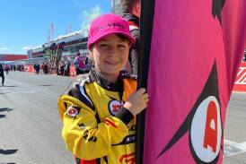 Charlie Curran at the Bathurst 1000 as a 'grid kid'. Picture supplied
