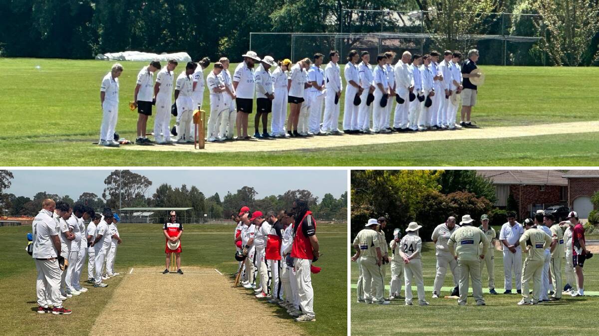 Cricket clubs from across Orange paused for a minute silence on October 21, a day after the death of legendary CYMS figure John Covelli. Pictures supplied