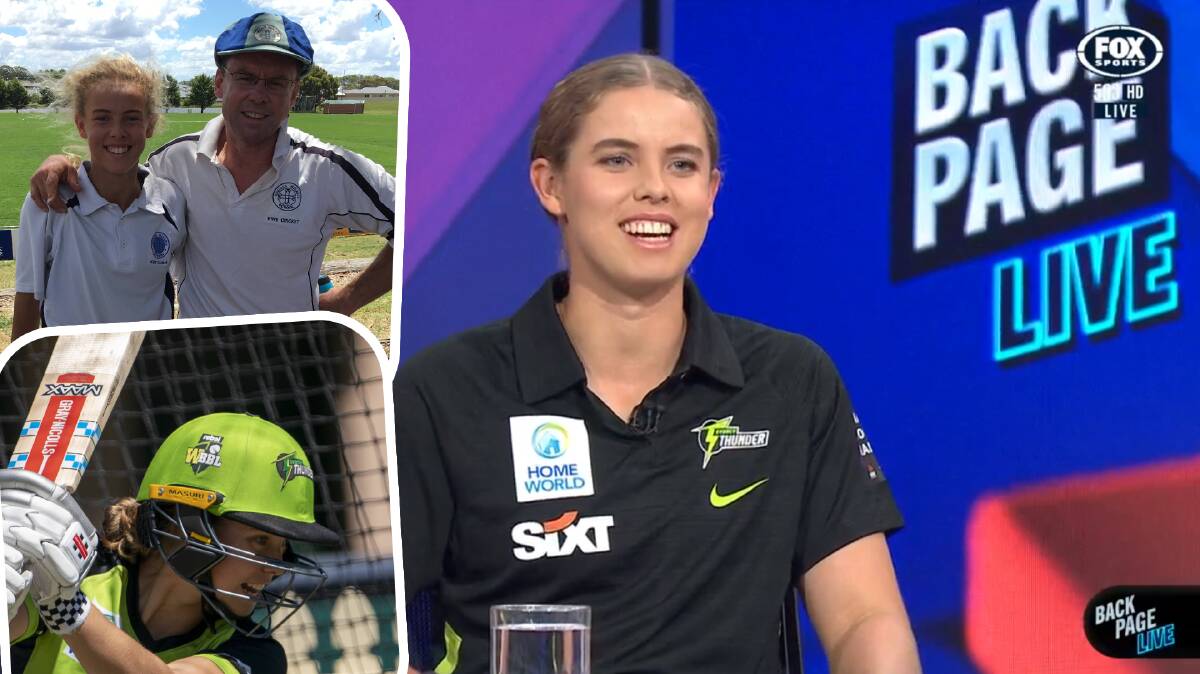 Phoebe Litchfield appeared on the Back Page Live Tuesday night where she talked about her dad Andrew Litchfield and the upcoming WBBL season, among other things. Main picture screengrab from Kayo