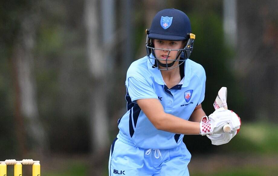 CHAMPION: Phoebe Litchfield had an up and down few days in Albury as her ACT/NSW Country side claimed the quad series victory. Photo: CRICKET NSW