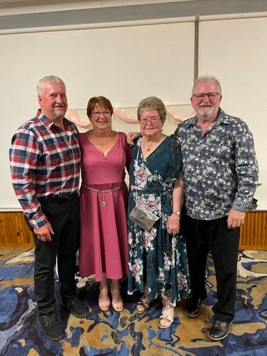 Robert Parrish, Marianne Baker, Merle Parrish and David Parrish at the 90th birthday celebrations. Picture supplied.