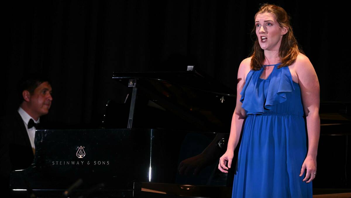Ellena Hicks performing on stage in the semi finals of the IFAC Australian Singing Competition. Picture supplied.
