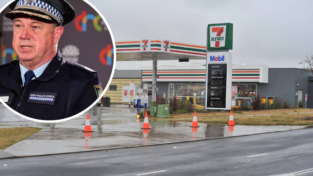 DON'T WORRY: Western NSW Police Commander and Assistant Commissioner Geoff McKechnie played down the incident at the 7-11 store in Molong Road. 
