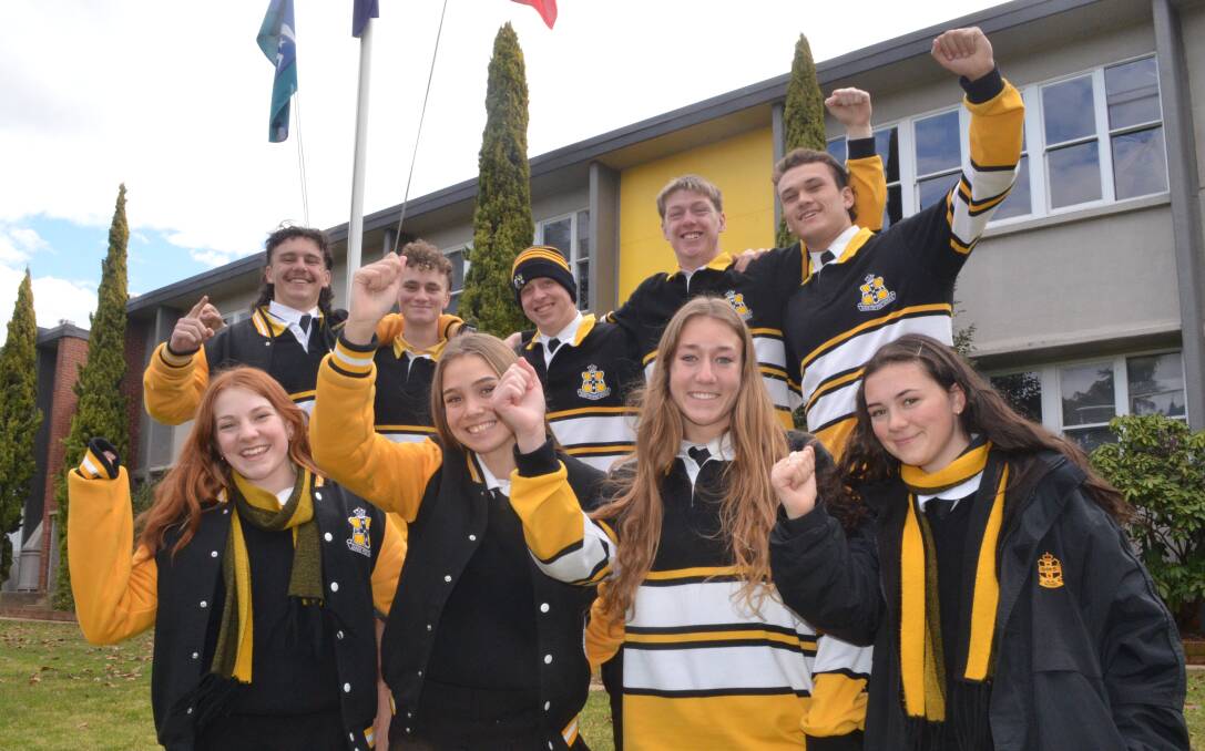 TIME TO SHINE: (Back, left) Callum Johnson, Bryce Tinsley, Alex Duffield, Ethan Nugent, Jarryd Seib; (front, left) Abigail Kittler, Rylie Summerfield, Poppy Keegan and Charlotte McKay. Photo: RILEY KRAUSE.