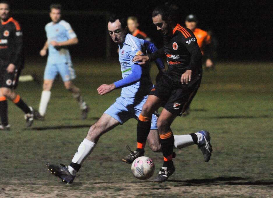 TOO GOOD: Guy Burgess bagged a brace for Waratahs in a dominant 6-1 win over Dubbo Bulls on Saturday. Photo: JUDE KEOGH.