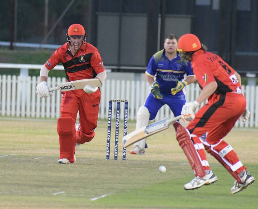 CLOSE ONE: Centrals batsman Fletcher Rose sprints for a run, something the team will need to do more of to win on Friday.