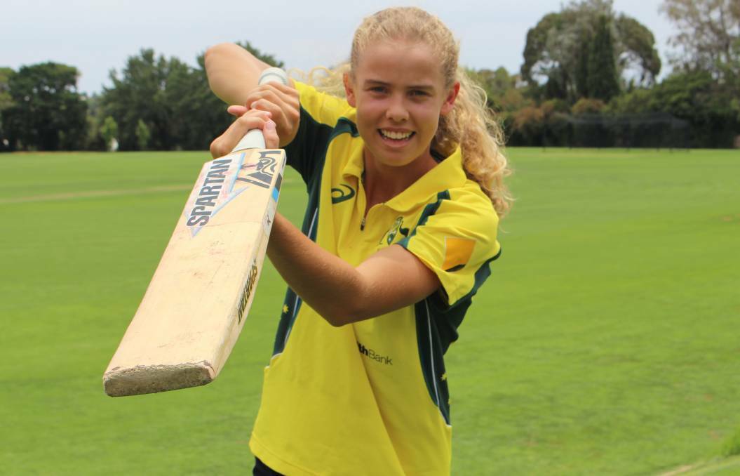 GREEN AND GOLD: Phoebe Litchfield has been selected in the Australia A squad to take on England A. Photo: MAX STAINKAMPH.
