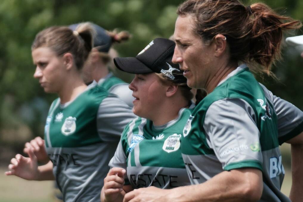 Holly Jones (black hat) has been named in the Western Rams women's team. Picture by James Arrow