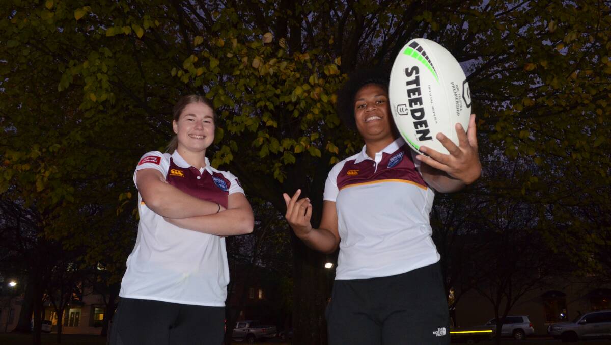 TIME TO SHINE: Lilly Baker and Tabua Tuinakauvadra will represent NSW Country U19s at the Women's National Championships. Photo: RILEY KRAUSE.