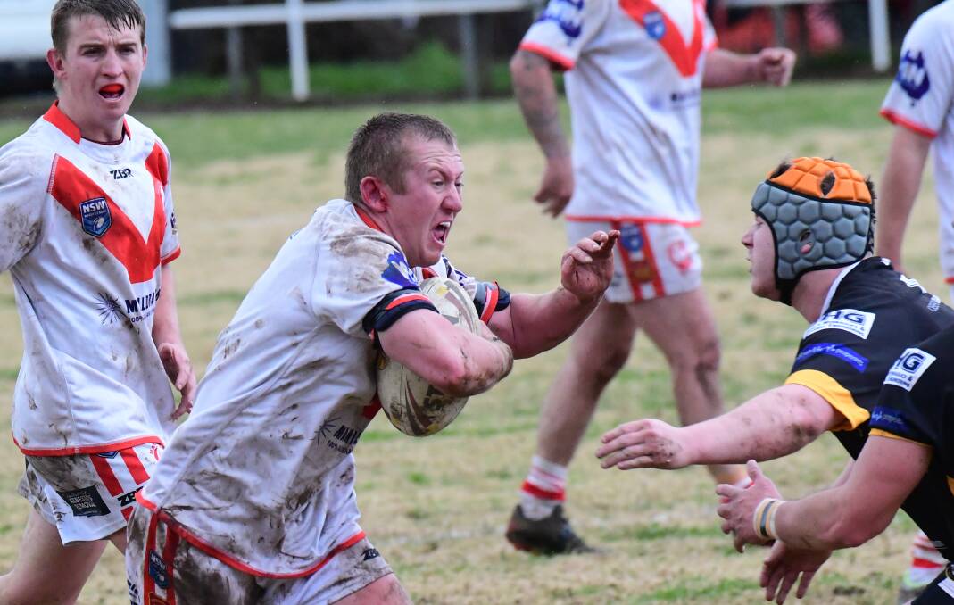 TOUGH ONE: Manildra Rhinos suffered defeat for the second straight week and it was the Oberon Tigers this time who came out on top. Photo: JUDE KEOGH.