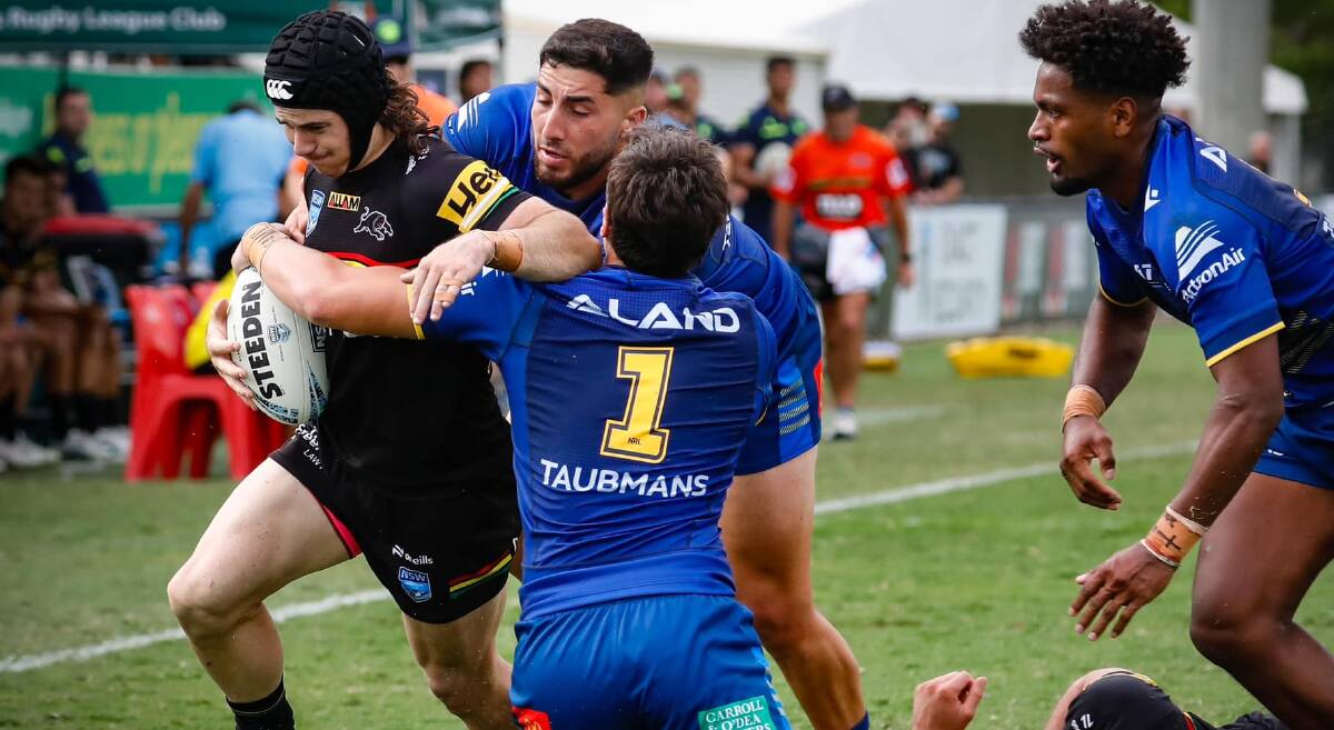 Nick Murphy in action for the Penrith Panthers Jersey Flegg side against the Parramatta Eels. Picture by BKM Photography