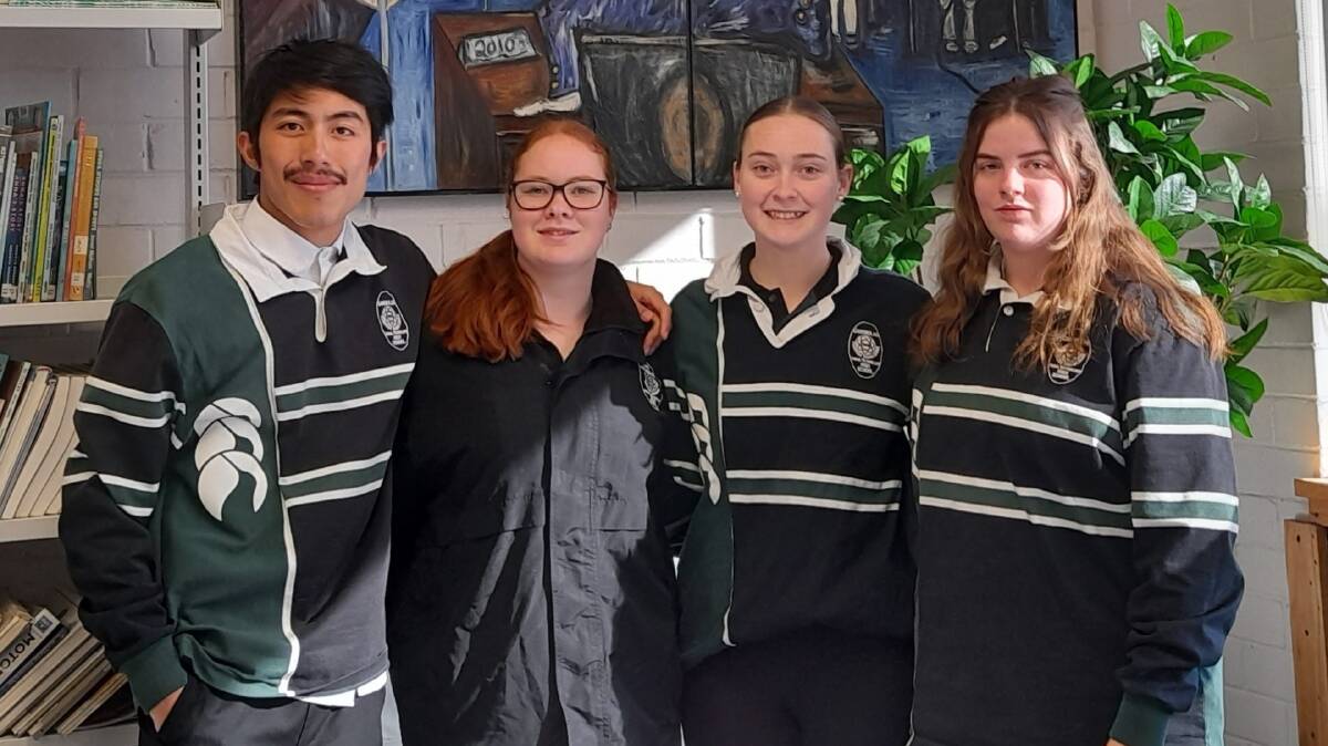 WELL DONE: Students from Canobolas Rural Technology High School that received offers from CSU for 2022. Blair Bella, Aleisha Miller, Tyler Dent and Jess Looby.