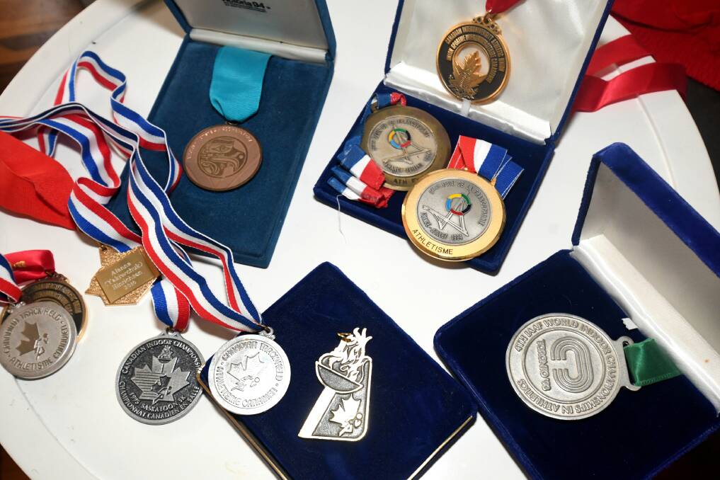 GLORY: Just some of the medals won by Alanna Hinrichsen during her career. Photo: CARLA FREEDMAN.