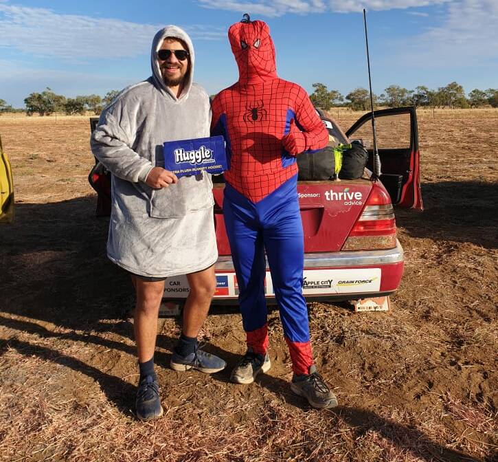 CHARITY: When you're travelling 4,000km in a car not worth its weight in petrol, you need to keep entertained and that's what Sean Ryan and Henri Sutton did.