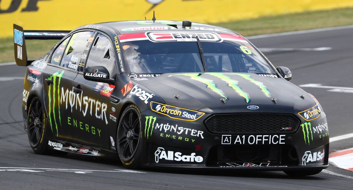 ON A MISSION: Richie Stanaway turns onto the home straight during Thursday's co-driver practice session. Stanaway and Cam Waters are aiming for the Sandown-Bathurst double. Photo: PHIL BLATCH
