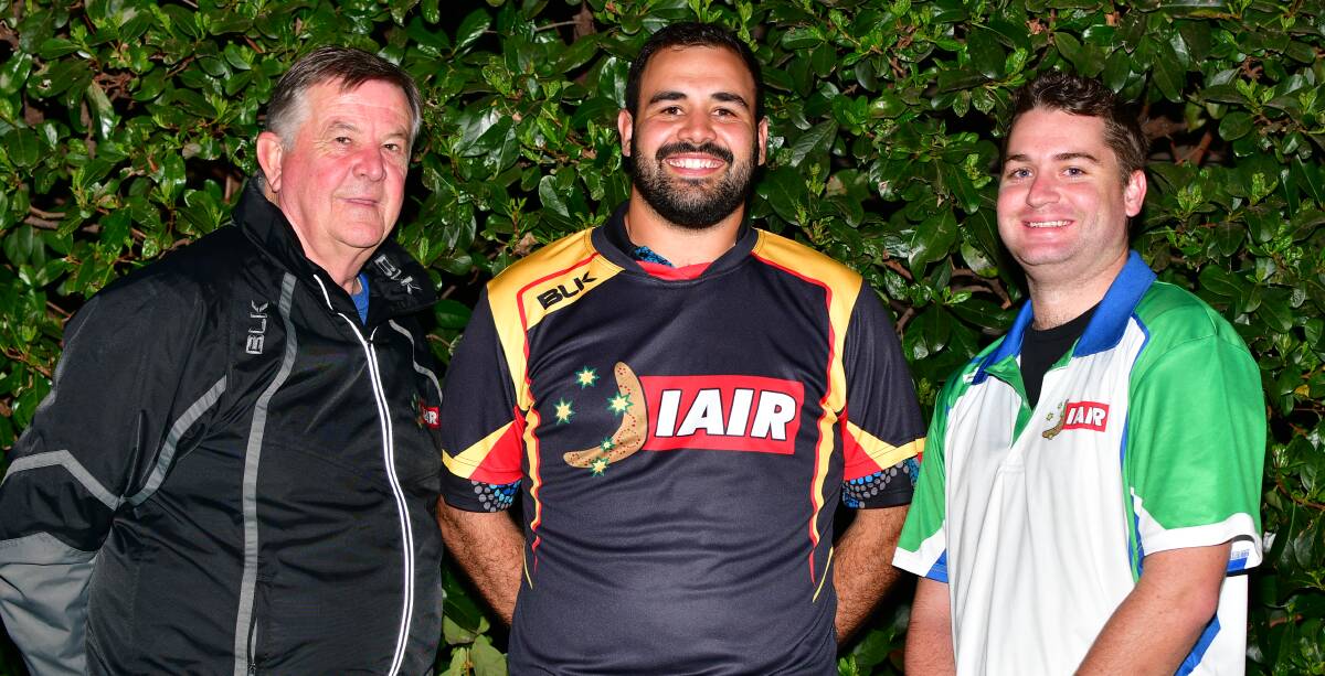 EXPERIENCE: Peter Nugent (manager), Peter Fitzsimmons and Aaron Williams are part of the Indigenous Australian Invitational Rugby Tour. 