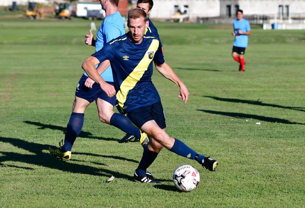 OUCH: Kenny McCall and the Western NSW Mariners FC NPL 3 side went down 6-1 in Saturday's game against Stanmore Hawks. The Hawks picked up five of their goals from the 80th minute onwards.