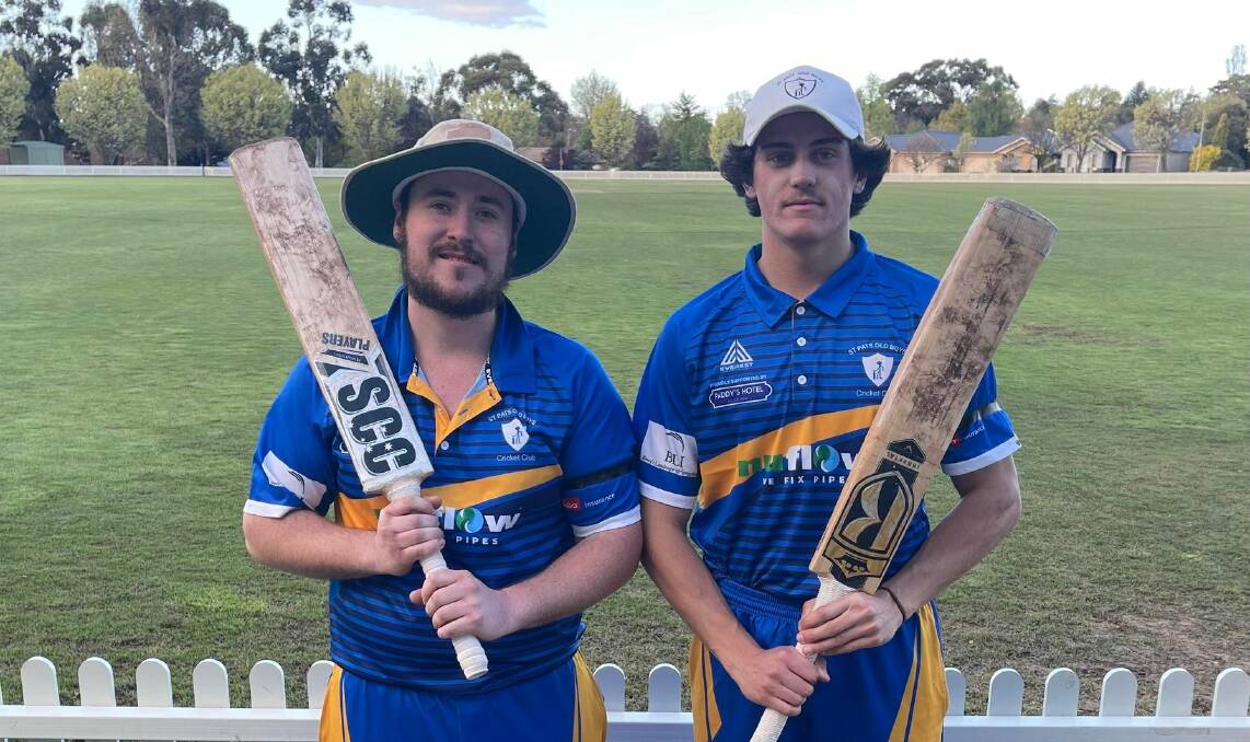 Connor Slattery and Cooper Brien scored a double century partnership for St Pat's Old Boys on Saturday. Picture contributed.