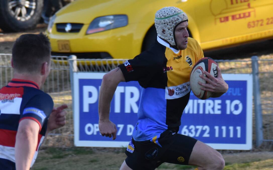 PACE: Harry Hunt finds space in CSU's minor semi-final win over Mudgee last weekend, his side faces Parkes on Saturday.