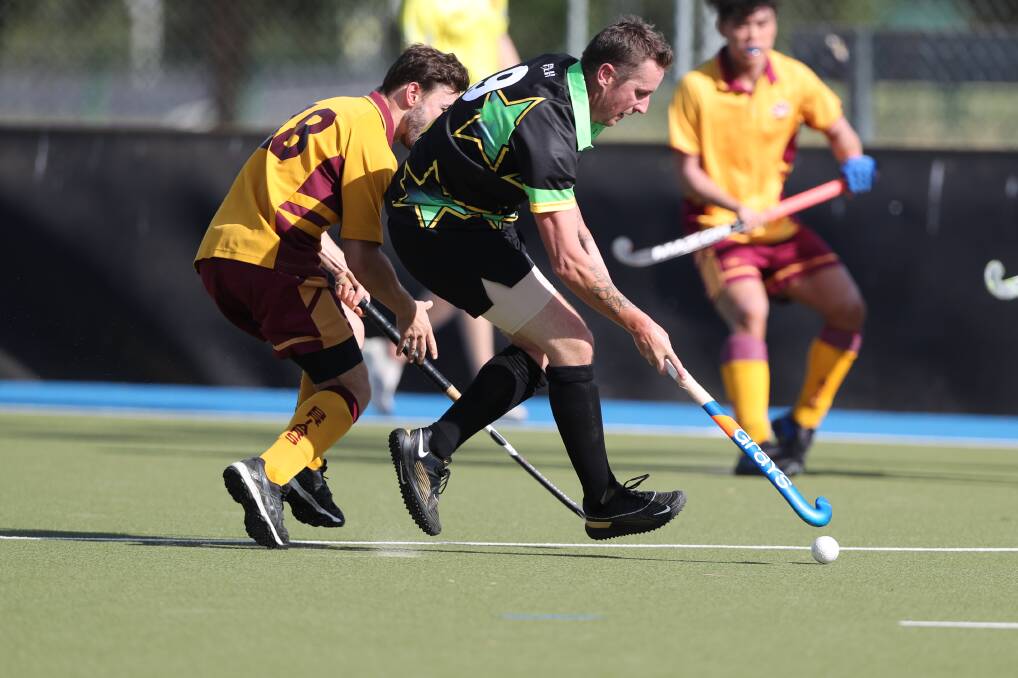NARROW LOSS: Jaden Ekert and his men's Premier League Hockey all-stars side put up a great fight against Briars on Saturday. Photo: PHIL BLATCH