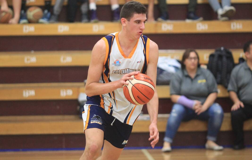 HALF CENTURY: Bathurst Goldminers' Matt Gray sunk 20 baskets against the Central Coast Waves to finish with a season-high haul of 50 points. Photo: PHIL BLATCH