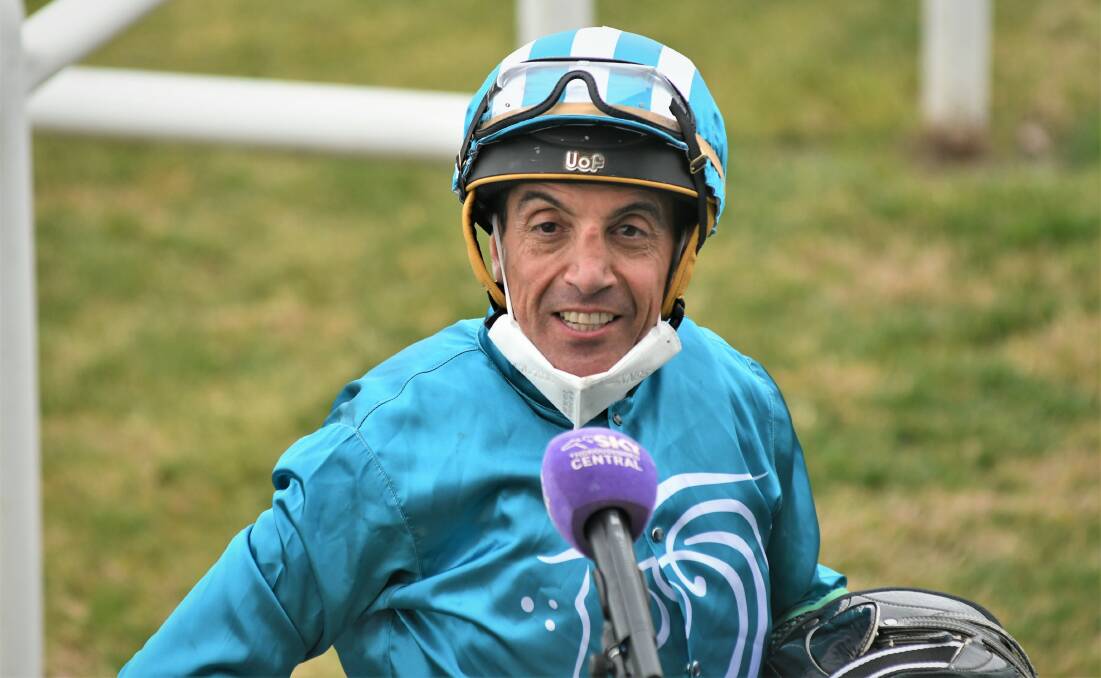 IN THE SADDLE: Anthony Cavallo has the ride on Gayna Williams' Press Estate during this Saturday's big carnival of racing at Gilgandra. Photo: CHRIS SEABROOK