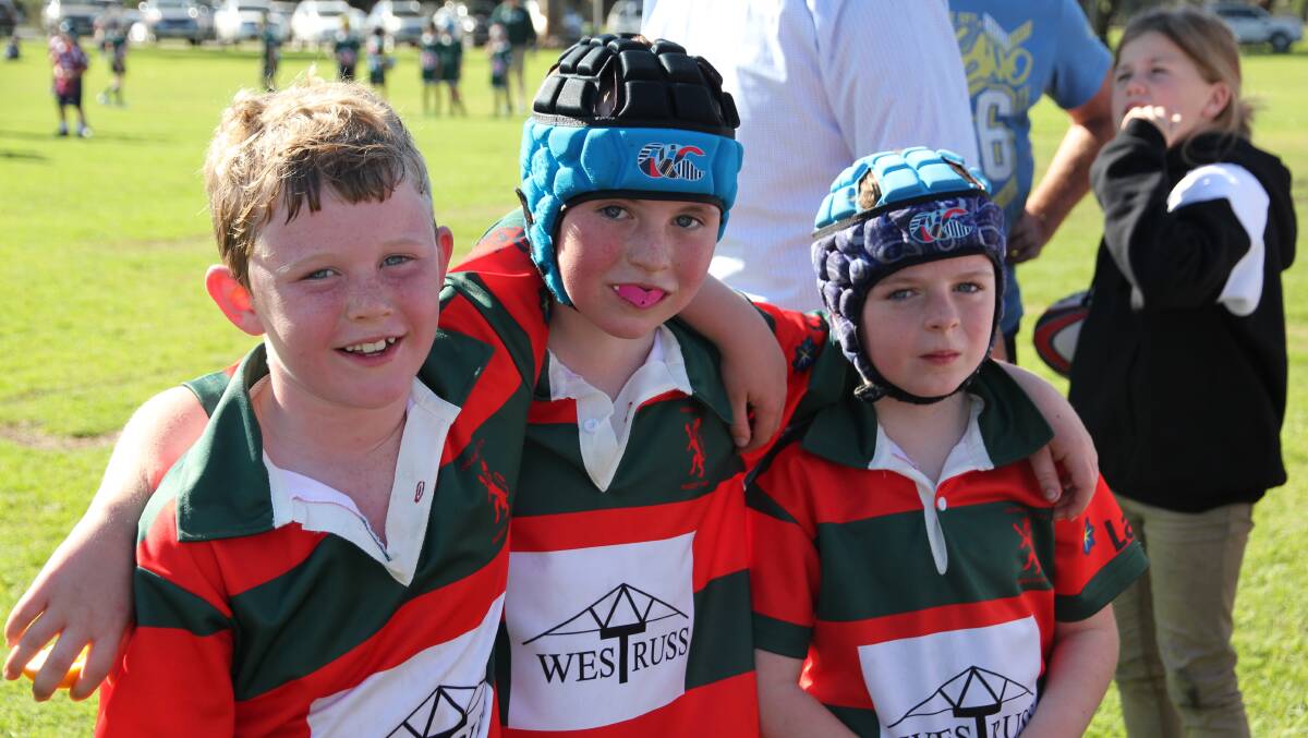 On a winner: Orange youngsters (L to R) Bryn Whittaker and Oscar and Levi Cheney know that mateship is important when you are part of a team. Photo: Penny Whittaker
