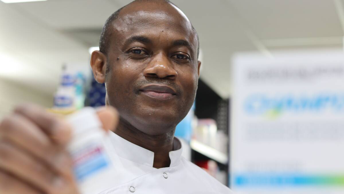 SHORTFALL: Inverell pharmacist Clinton Chukwukelu is one of many local chemists who struggle to get generic everyday drugs. Photo: Dickins