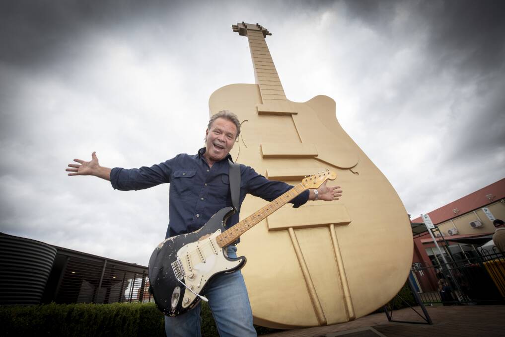 GOLDEN MOMENT: Troy Cassar-Daley on Wednesday ahead of the 50th Golden Guitar Awards, where he would go on to scoop three awards. Photo: Peter Hardin