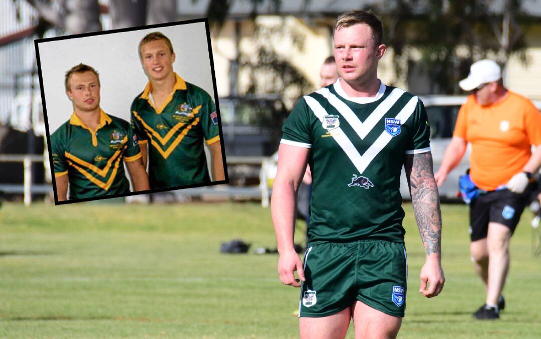 THEN AND NOW: Harry Siejka captained the Western Rams this season and (inset) during his Australian Schoolboys days with Jack Wighton. Photo: AMT McINTYRE