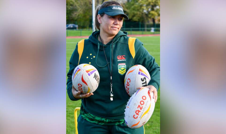 Jess Skinner pictured previously while part of the Australian Jillaroos coaching team. Picture supplied