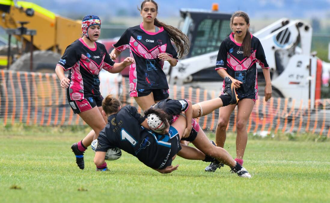 The junior divisions of the Western Women's Rugby League were a huge hit this year and could lead to expanded tackle competitions next year. Picture by James Arrow