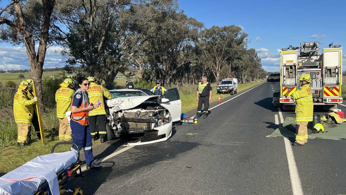 Gallery: Fatal crash at Geurie on Sunday.