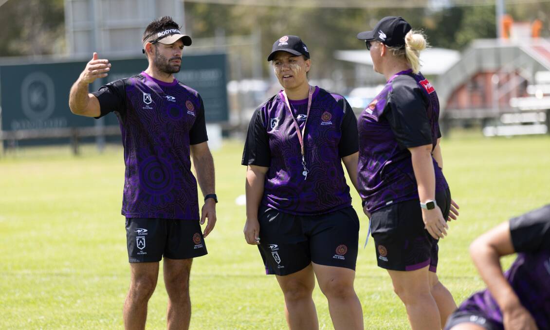 Jess Skinner (centre) has previously been an Indigenous All Stars assistant coach. Picture supplied