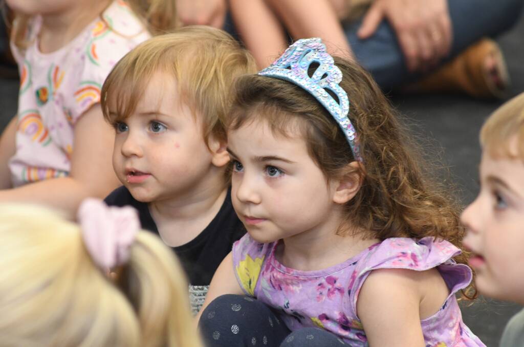 LIBRARY LOVE: Mitchell and Eloise Hickey at Orange City Library's first Storytime of the year. Photo: JUDE KEOGH