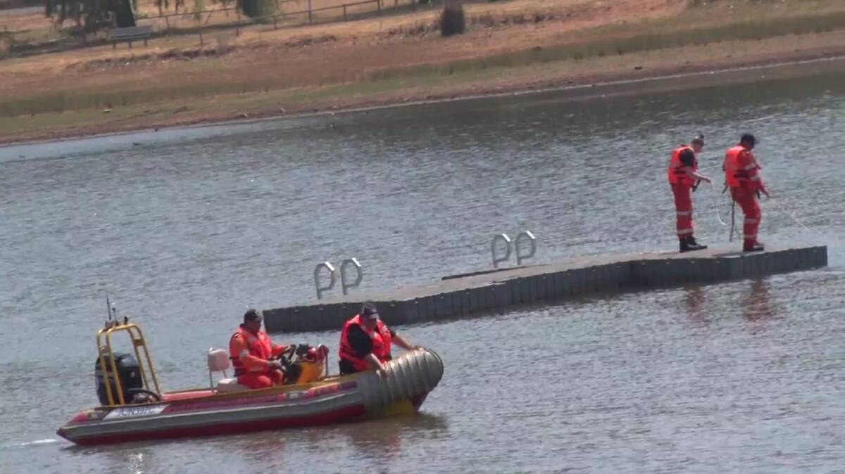 TRAGIC: Emergency services were called to Lake Canobolas after a man went missing in the water. Photo: TROY PEARSON/TOP NOTCH VIDEO