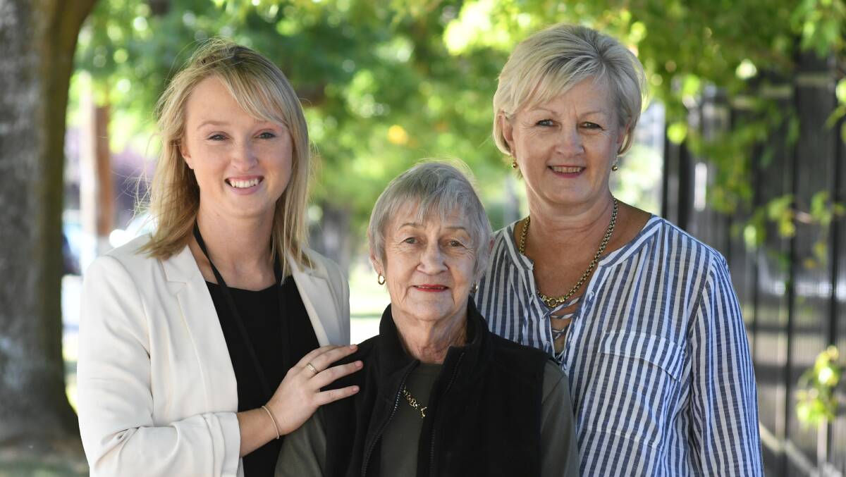 SURVIVORS: Jemma Selwood, Judy Cook and Leanne Cheney are three generations of survivors Photo: JUDE KEOGH: 0303jkcarers1