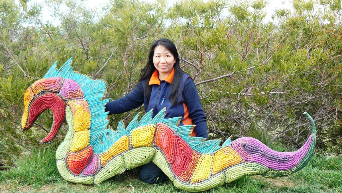 WEAVE WORLD: Lanny Mackenzie will be up against weavers from around the globe when she takes part in an international competition at a festival in Poland. Photo: SUPPLIED